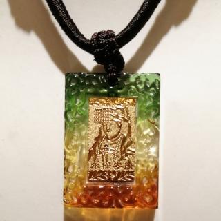 【開運陶源】琉璃飾金項鍊禮物(媽祖/永保安康)
