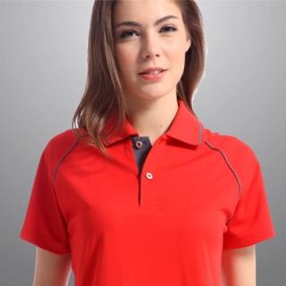 【Sunrise】活力鮮紅★短袖POLO女版襯衫(88118-1)