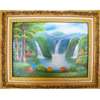 【開運陶源】開運進財化煞 *山水畫*山水圖(50x40cm*風水有關係電視節目老師推薦*)