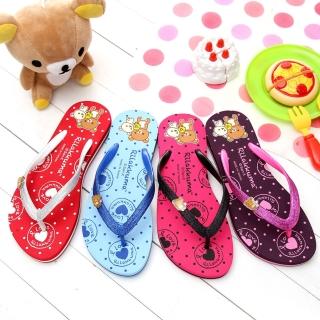 【童鞋城堡】拉拉熊懶懶點點風海灘夾腳拖(KM2667)