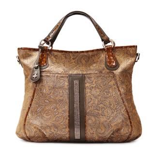 【達賀尊爵】金典四色緹花兩用包(咖啡色)