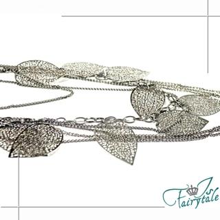 【伊飾童話】鏤空葉片＊多墬流蘇長鍊/二色可選