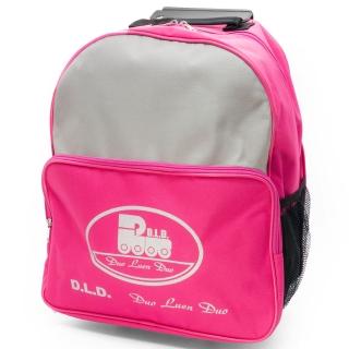 【D.L.D 多輪多】專業直排輪 溜冰鞋 專用拉桿包(粉紅灰)