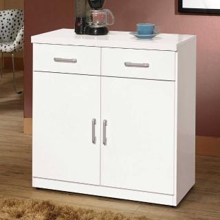 【H&D】席亞白色簡約2.7尺雙門碗盤櫃下座