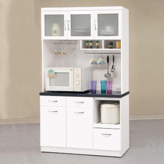 【H&D】潔西卡4尺石面收納櫃(上+下座)