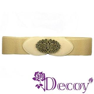 【Decoy】中國雕花＊寬版彈性腰封/四色可選