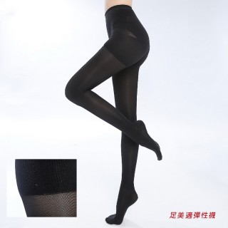 【足美適彈性襪】中重壓360DEN萊卡機能褲襪一組三雙(翹臀塑腹/黑膚兩色)