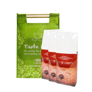 【川雲】早安咖啡半磅＆午安咖啡半磅&晚安咖啡半磅(附提袋)