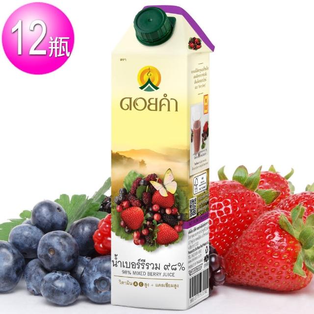 【即期品】皇家農場 100%鮮果汁-草莓汁(momo購物台內衣1000mlx12瓶) 