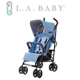 【美國 L.A. Baby】時尚輕便嬰兒手推車-藍色(共三色可選)