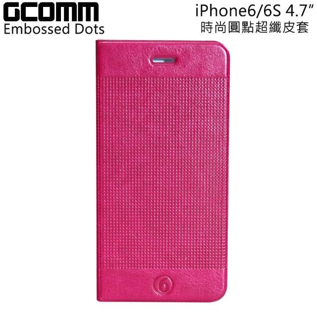 【GCOMM】iPhone6/6S 4.7” Embossed Dots 時尚凹凸momo購物網站圓點超纖皮套(嫩桃紅)