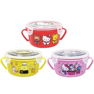 【史奴比】不鏽鋼雙耳隔熱碗450mlx3入 隨機出貨/保鮮盒