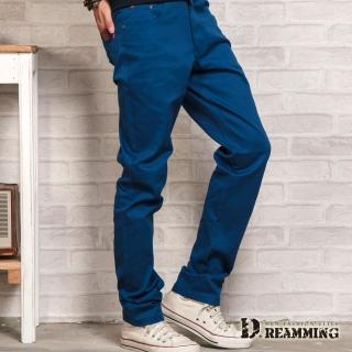 【Dreamming】韓系質感皮標修身棉質休閒長褲(共三色)