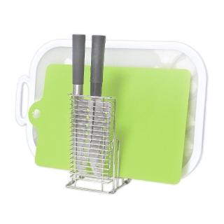 【日本LEC】兩用式不鏽鋼砧板刀具架