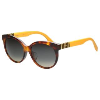 【FENDI】-東方版 時尚太陽眼鏡(琥珀色)