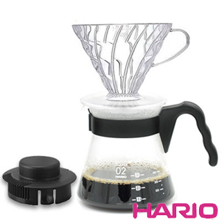 【HARIO】V60透明濾泡咖啡壺組1-4杯 700ml(VCSD-momo購物手機02B-EX)