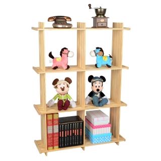 【LIFECODE】極簡風黃松木正六格架(實木置物架/書架/花架)