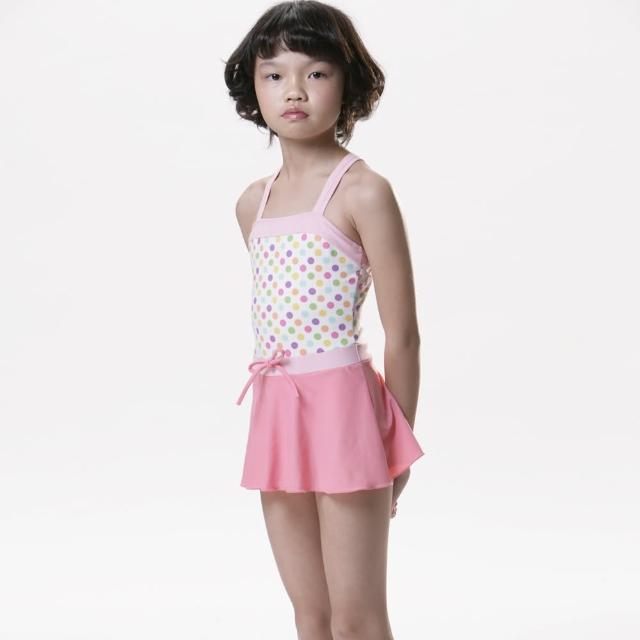 【SARBIS】MITmomo購 物泡湯SPA女童連身裙泳裝(附泳帽B88207)