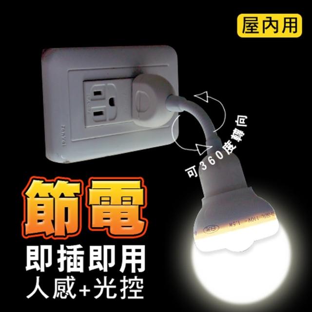 【依之屋】20LED彎管人體感應燈momo購物台服務電話泡(即插即用)