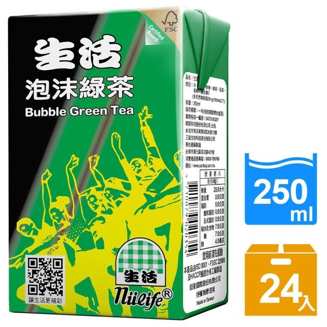 【生活】泡沫綠茶momo富邦250ml(24入/箱) 