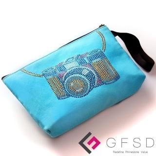 【GFSD璀璨水鑽精品】寫真(來去旅行系列相機手提萬用化妝包)