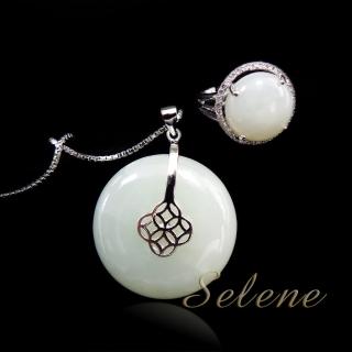 【Selene珠寶】超值羊脂白平安扣套組