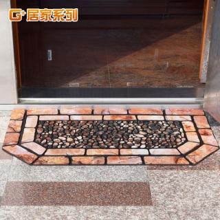 【居家G+】德式方磚橡膠植絨迎賓戶外地墊(特色六角型款)