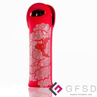 【GFSD璀璨水鑽精品】牡丹(施華洛世奇酒袋l保溫隔熱袋)
