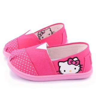 【三麗鷗】Hello Kitty 簡約設計帆布休閒鞋(715915-桃)