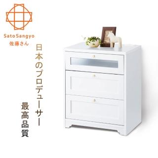 【Sato】ANRI小日子下掀雙抽櫃幅58cm-(樸素白)