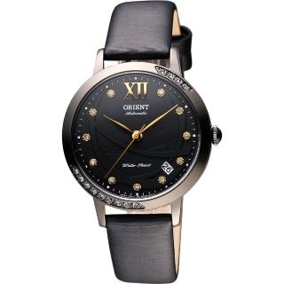 【ORIENT】時尚風采晶鑽機械腕錶-黑(FER2H001B)