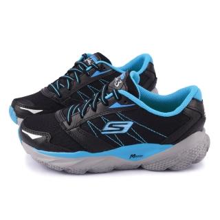 【SKECHERS】大童 輕量避震運動鞋(95684LBKBL-黑藍)