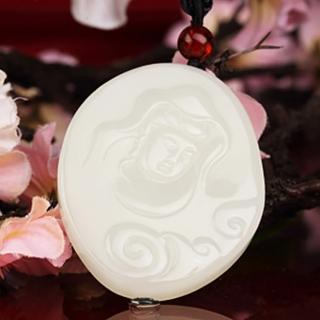 【國際級玉雕大師張春風】祥雲觀音羊脂和闐白玉