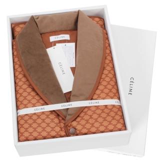 【CELINE】經典雙C舒適羽絨背心禮盒(棕橘色)