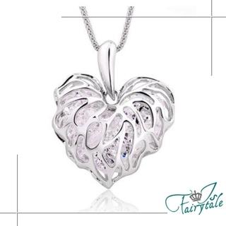 【伊飾童話】鏤空鑽心＊銀漾長鍊