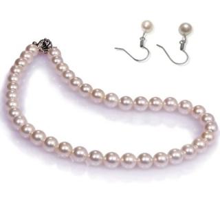 【小樂珠寶】單月熱銷上千組款-3A南洋深海貝珍珠套組(超美白色)