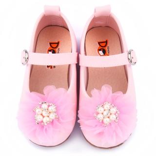 【童鞋城堡】日本娃娃 中童 法式浪漫公主鞋(1127-粉)