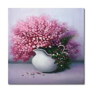 【橙品油畫布】單聯式粉戀藝術無框畫30x30(wot9-21a)