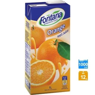 【FONTANA】100%天然柳橙汁 1公升(12入/箱)