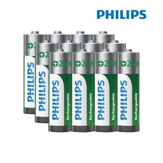 【PHILIPS】低自放鎳氫充電電池(AA 3號 2000mAh 12入)