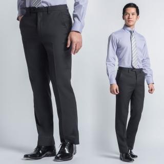 【極品西服】時尚紳士混紡毛料平面西褲_黑色(BS413-1)
