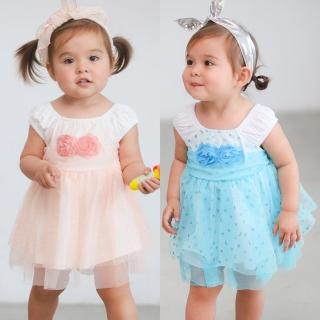 【baby童衣】嬰兒洋裝 無袖玫瑰花造型包屁裙 52353(共二色)