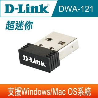 【DLINK 友訊】DWA-121 USB 無momo購物網 折價券線網路卡(黑)