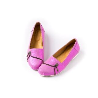 【ALAIN DELON】真皮舒適百搭女休閒鞋W7503(3色 黑色 灰色粉色)