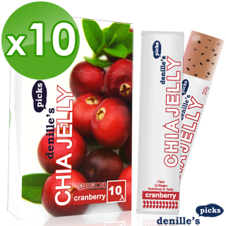 【denille’s picks】奇亞籽膠原蛋白凍-蔓越莓膠原蛋白 日文(10盒共100支) 【denille’s picks】奇亞籽膠原蛋白凍-蔓越莓膠原蛋白 日文(10盒共100支)