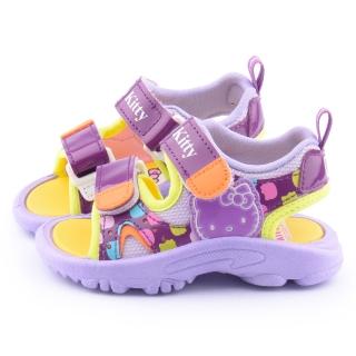 【三麗鷗】Hello kitty中童 亮麗涼鞋(814612-紫)