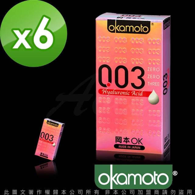 【岡本003】HA momo電視購物客服電話玻尿酸極薄保險套(6入裝X6盒-12hr)