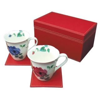 【日本和藍瓷器】律動馬克雙杯組(美濃燒)
