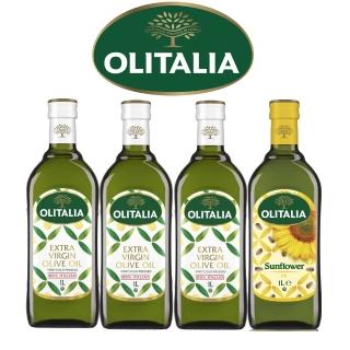 【Olitalia奧利塔】特級初榨橄欖油+葵花油禮盒組(1000mlx4瓶)