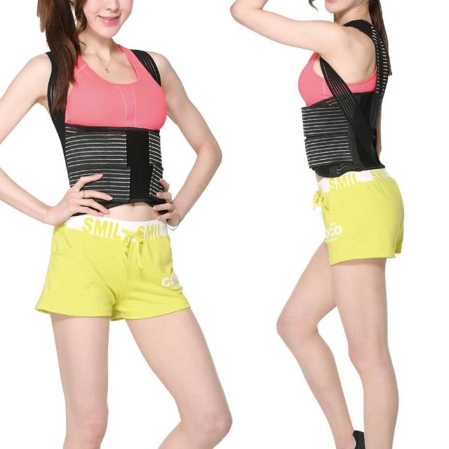 【菁炭元素】momo旅遊購物竹炭專業美背護腰帶(贈護膝+護腕)